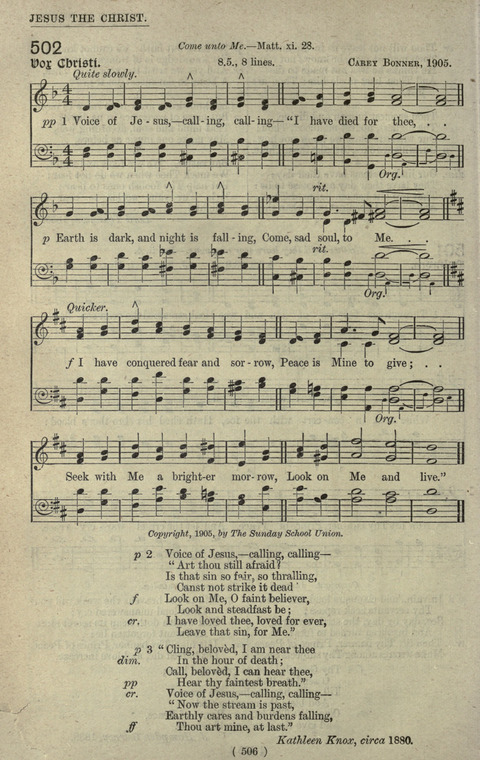 The Sunday School Hymnary: a twentieth century hymnal for young people (4th ed.) page 505