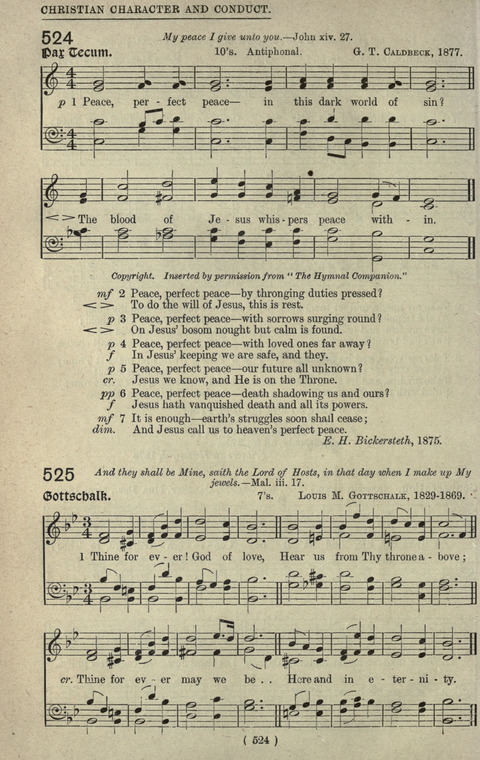 The Sunday School Hymnary: a twentieth century hymnal for young people (4th ed.) page 523