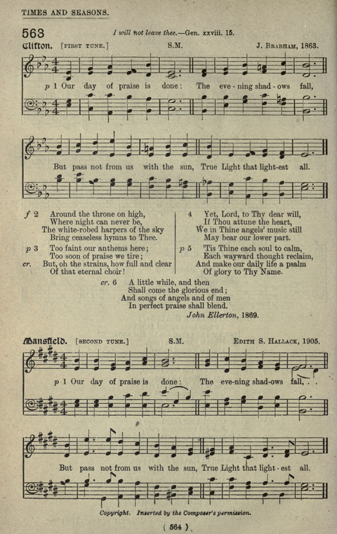 The Sunday School Hymnary: a twentieth century hymnal for young people (4th ed.) page 563