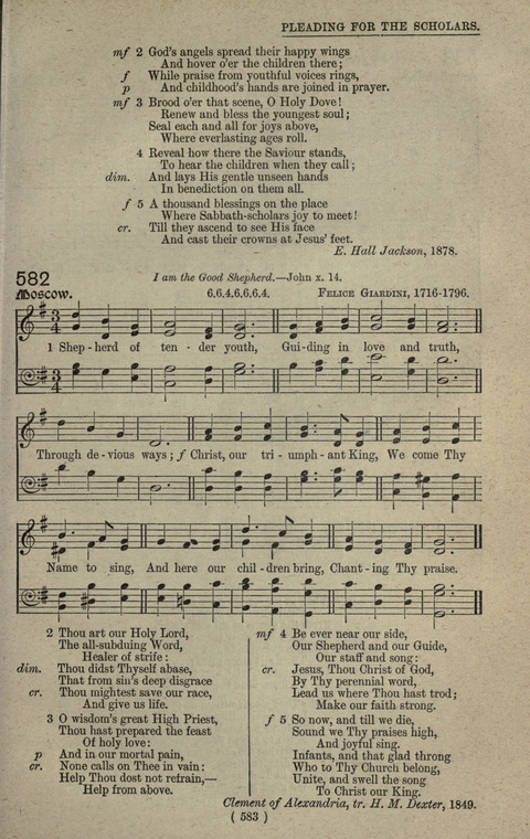 The Sunday School Hymnary: a twentieth century hymnal for young people (4th ed.) page 582