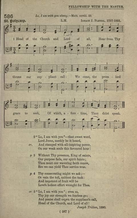 The Sunday School Hymnary: a twentieth century hymnal for young people (4th ed.) page 586