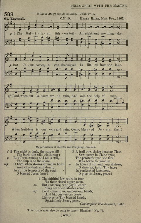 The Sunday School Hymnary: a twentieth century hymnal for young people (4th ed.) page 588