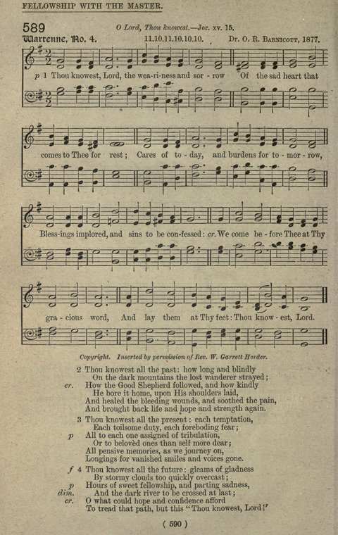 The Sunday School Hymnary: a twentieth century hymnal for young people (4th ed.) page 589
