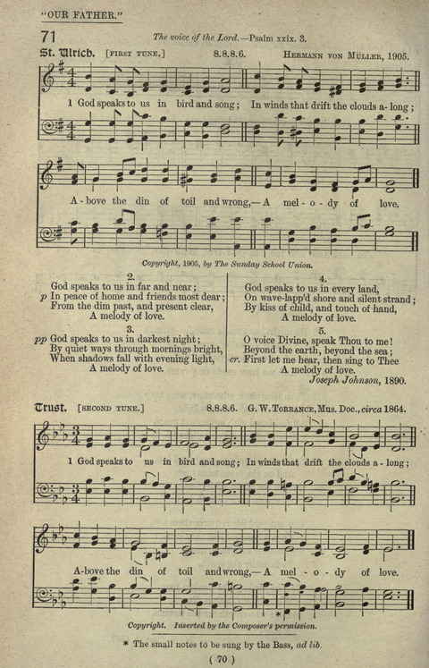The Sunday School Hymnary: a twentieth century hymnal for young people (4th ed.) page 69