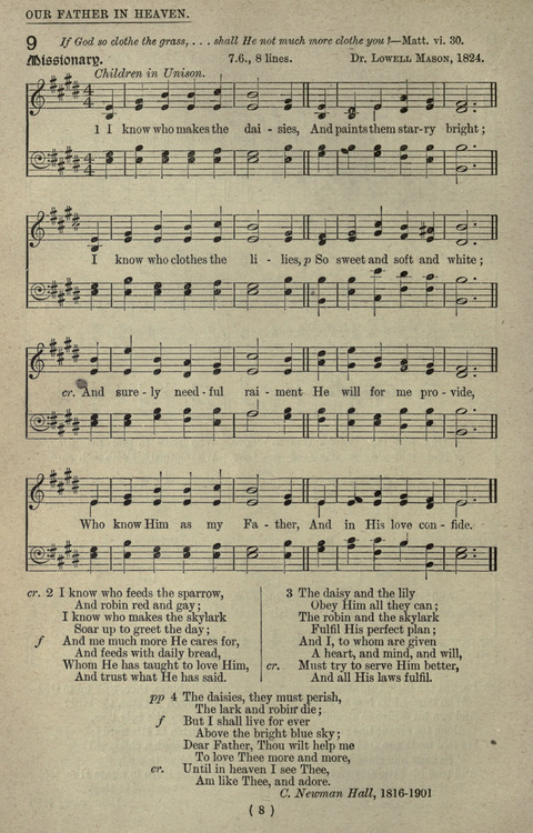 The Sunday School Hymnary: a twentieth century hymnal for young people (4th ed.) page 7