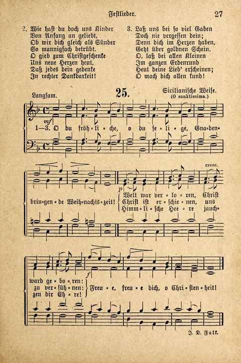 Sonntagsschulharfe: Eine Sammlung auserlesener Lieder und Melodien für die Jugend page 27