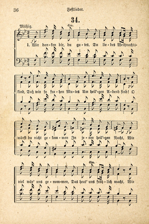 Sonntagsschulharfe: Eine Sammlung auserlesener Lieder und Melodien für die Jugend page 36