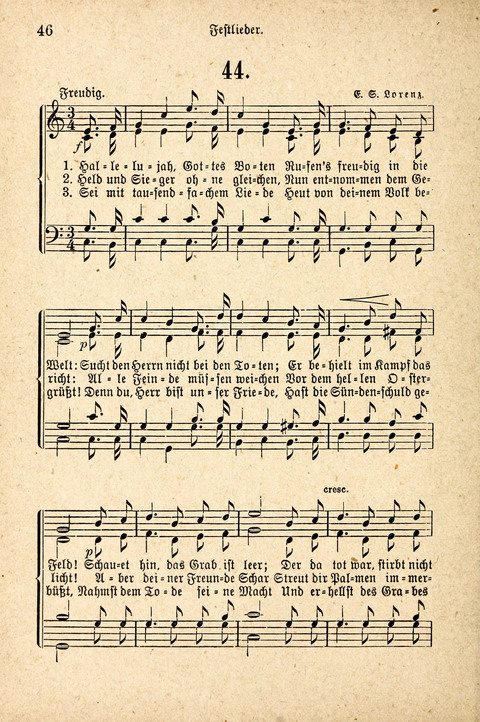 Sonntagsschulharfe: Eine Sammlung auserlesener Lieder und Melodien für die Jugend page 46