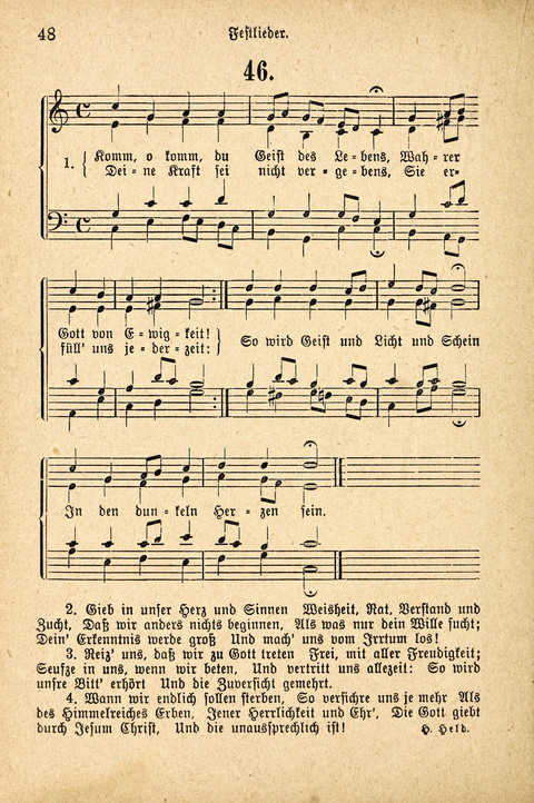 Sonntagsschulharfe: Eine Sammlung auserlesener Lieder und Melodien für die Jugend page 48