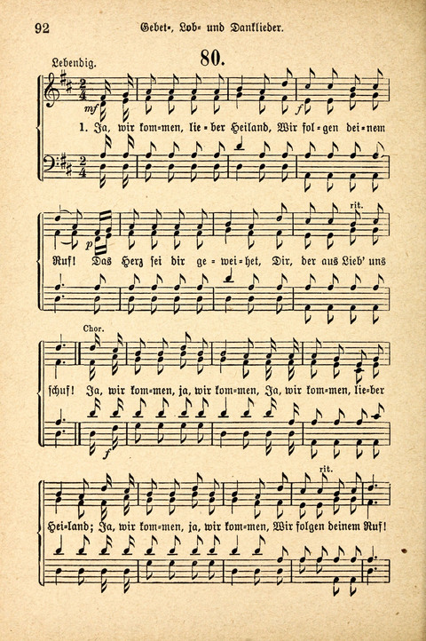 Sonntagsschulharfe: Eine Sammlung auserlesener Lieder und Melodien für die Jugend page 92
