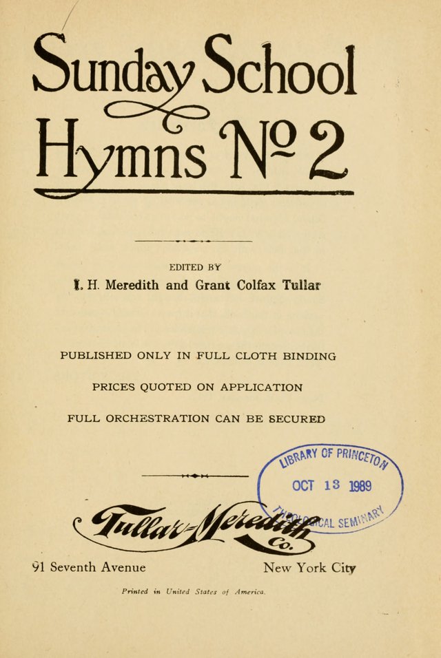 Sunday School Hymns No. 2 page 6