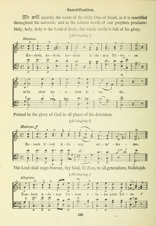 The Sabbath School Hymnal, a collection of songs, services and responses for Jewish Sabbath schools, and homes 4th rev. ed. page 129