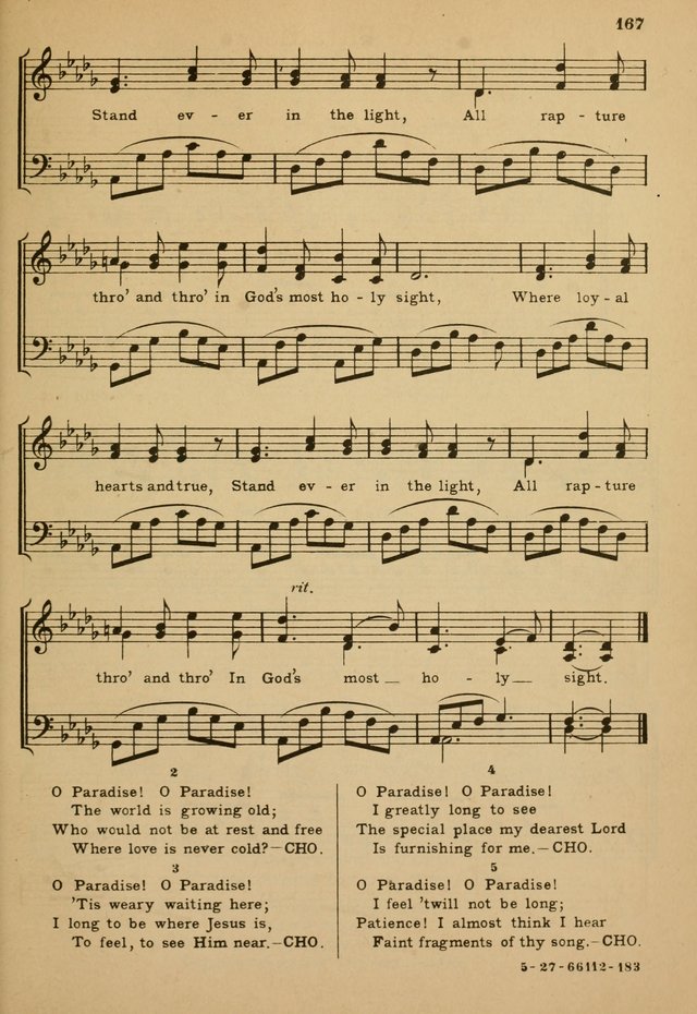 Sunday School Hymn Book page 167