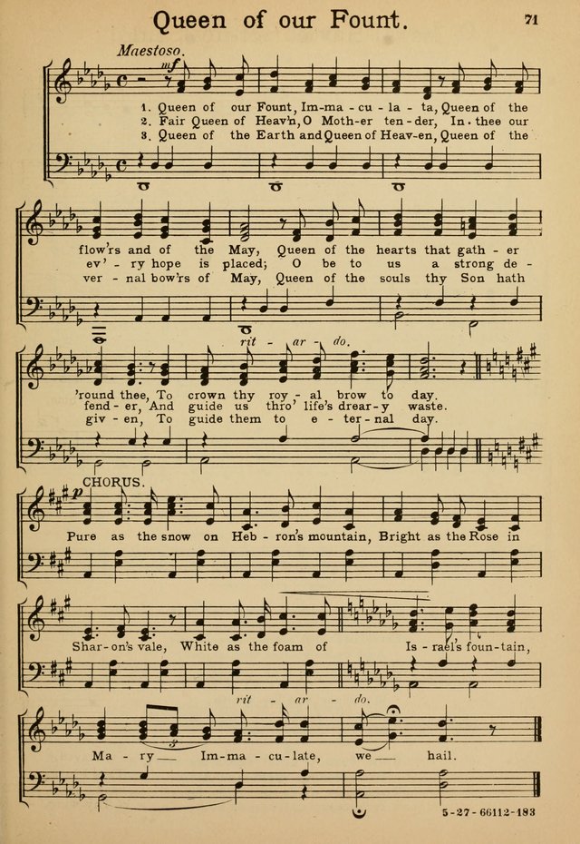 Sunday School Hymn Book page 71
