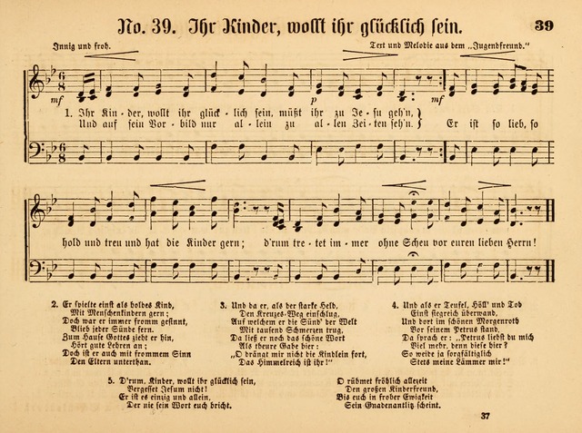 Sonntags-Schul-Harfe: sammlung drei- und vierstimmiger Lieder, Choräle und Responsorien: der Jugend der deutschen evang.-lutherischen Kirche in Amerika (Neuestes Aufl.) page 33