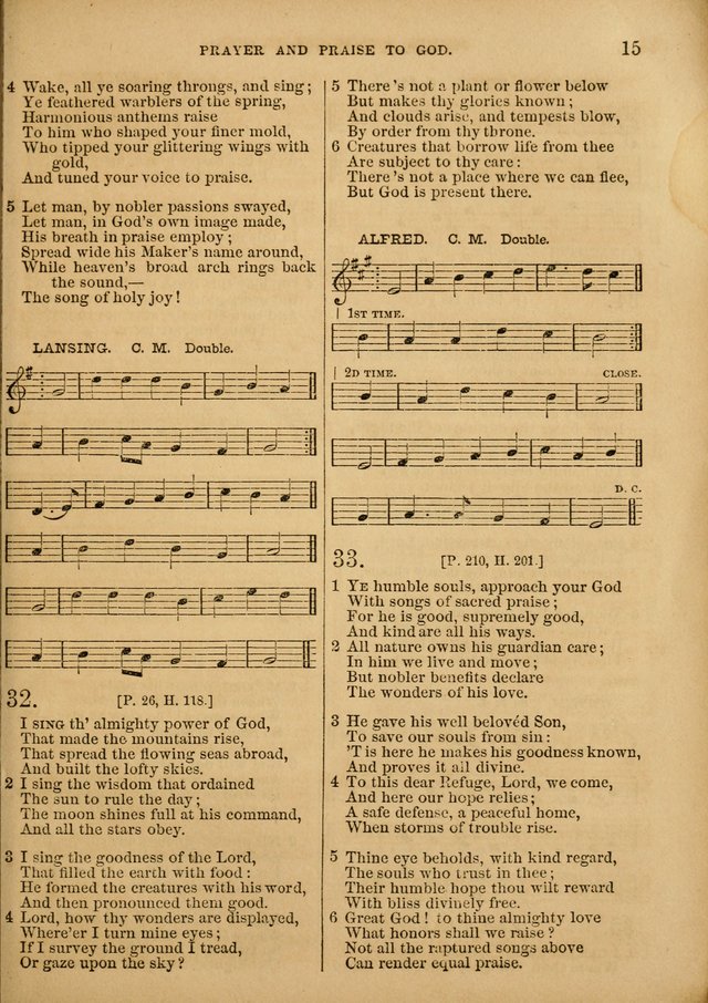 The Sabbath School Hymn and Tune Book: selected from the Sabbath hymn and tune book page 15