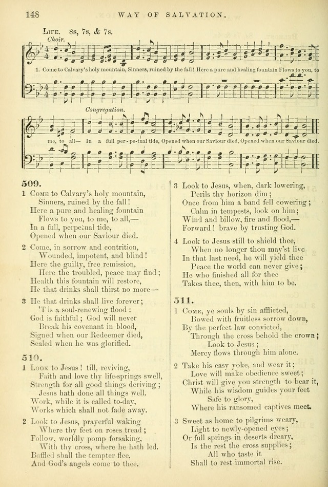 Songs for the Sanctuary: or hymns and tunes for Christian worship page 148