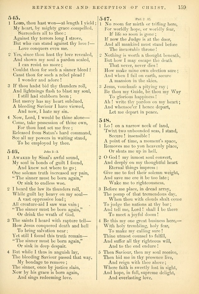 Songs for the Sanctuary: or hymns and tunes for Christian worship page 159