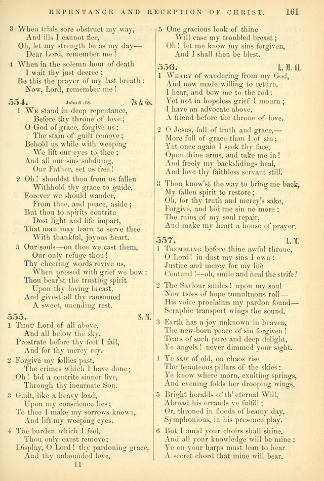 Songs for the Sanctuary: or hymns and tunes for Christian worship page 161
