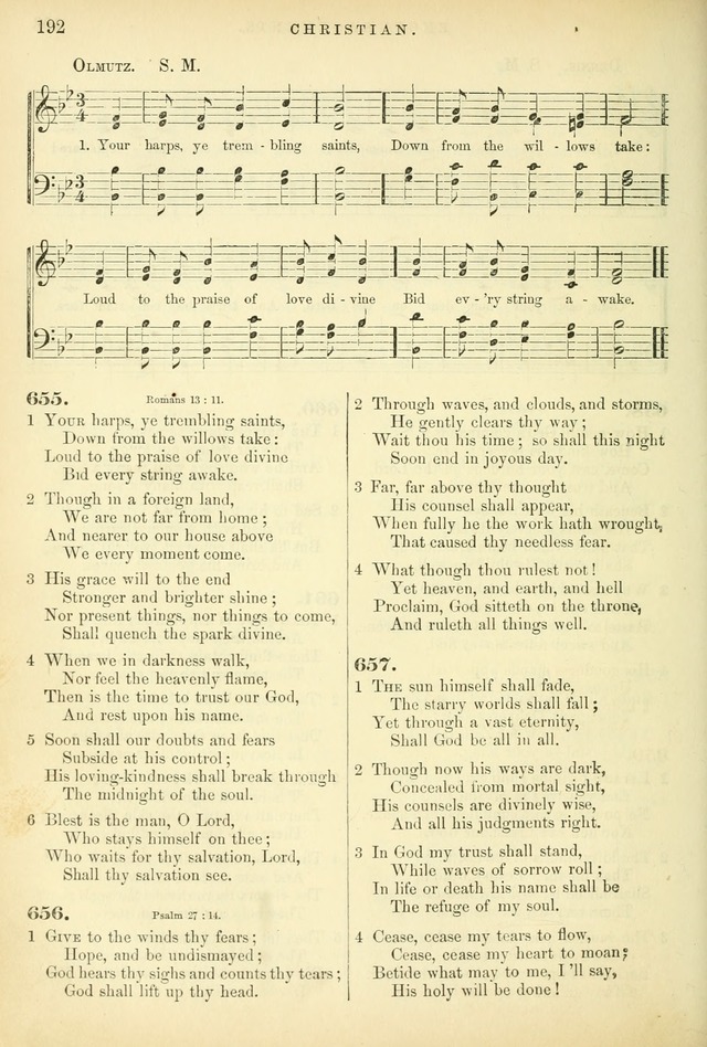 Songs for the Sanctuary: or hymns and tunes for Christian worship page 192