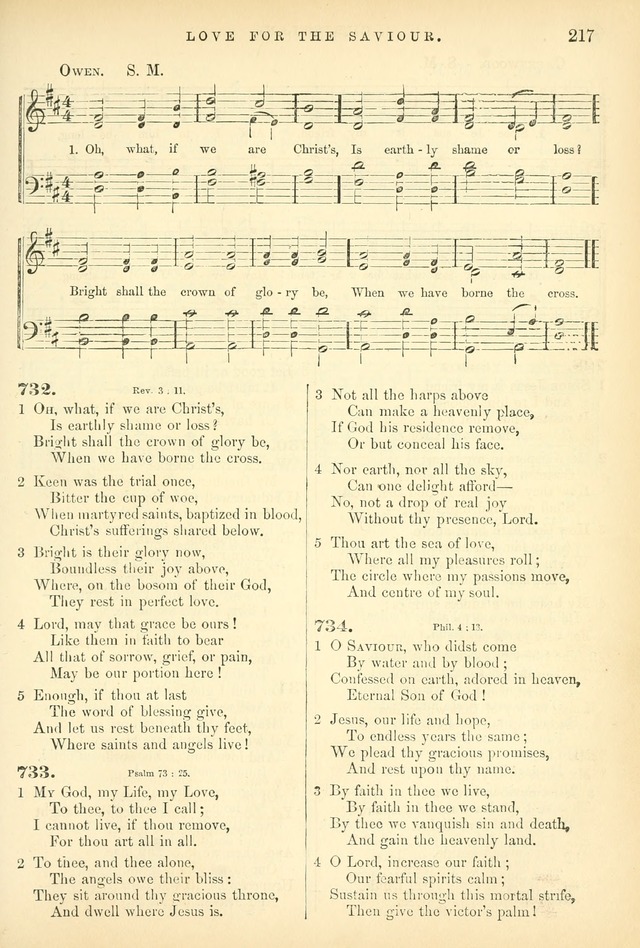 Songs for the Sanctuary: or hymns and tunes for Christian worship page 217