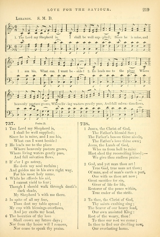 Songs for the Sanctuary: or hymns and tunes for Christian worship page 219