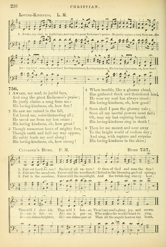 Songs for the Sanctuary: or hymns and tunes for Christian worship page 226