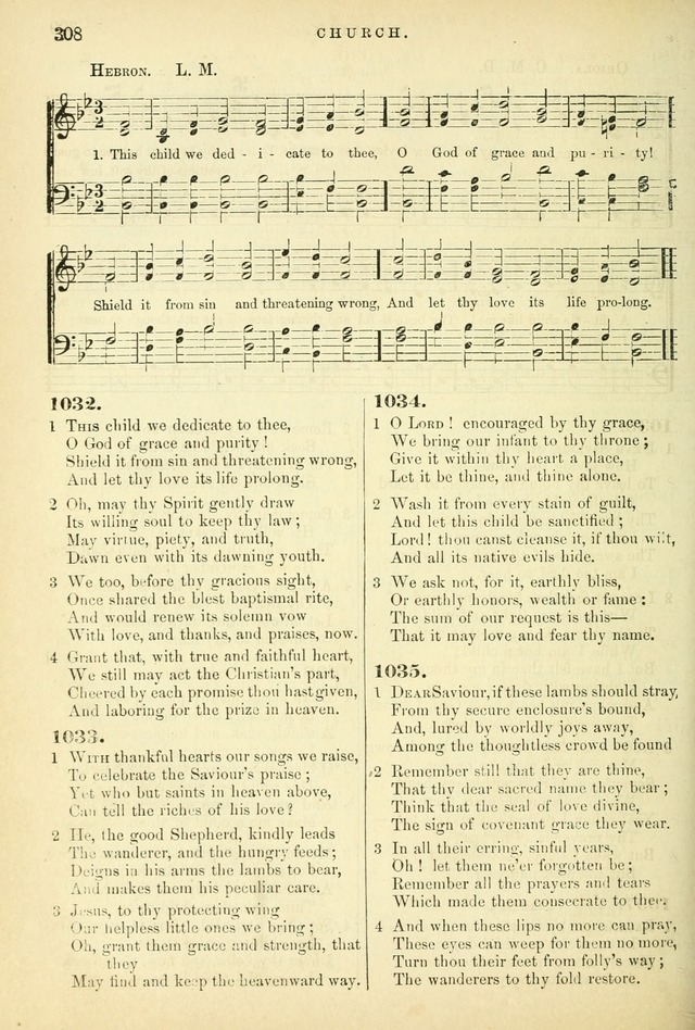 Songs for the Sanctuary: or hymns and tunes for Christian worship page 308