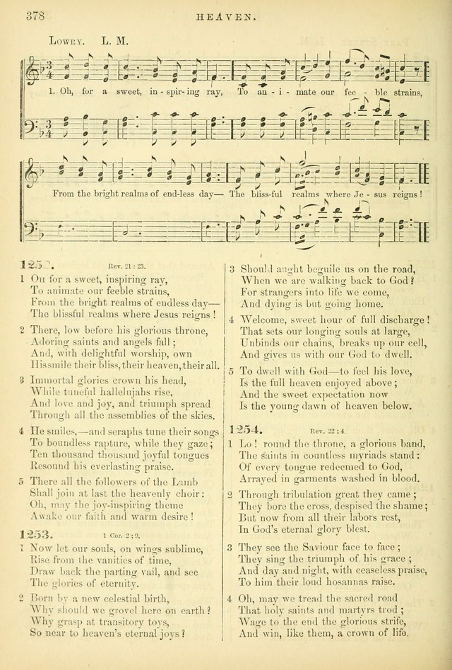 Songs for the Sanctuary: or hymns and tunes for Christian worship page 378