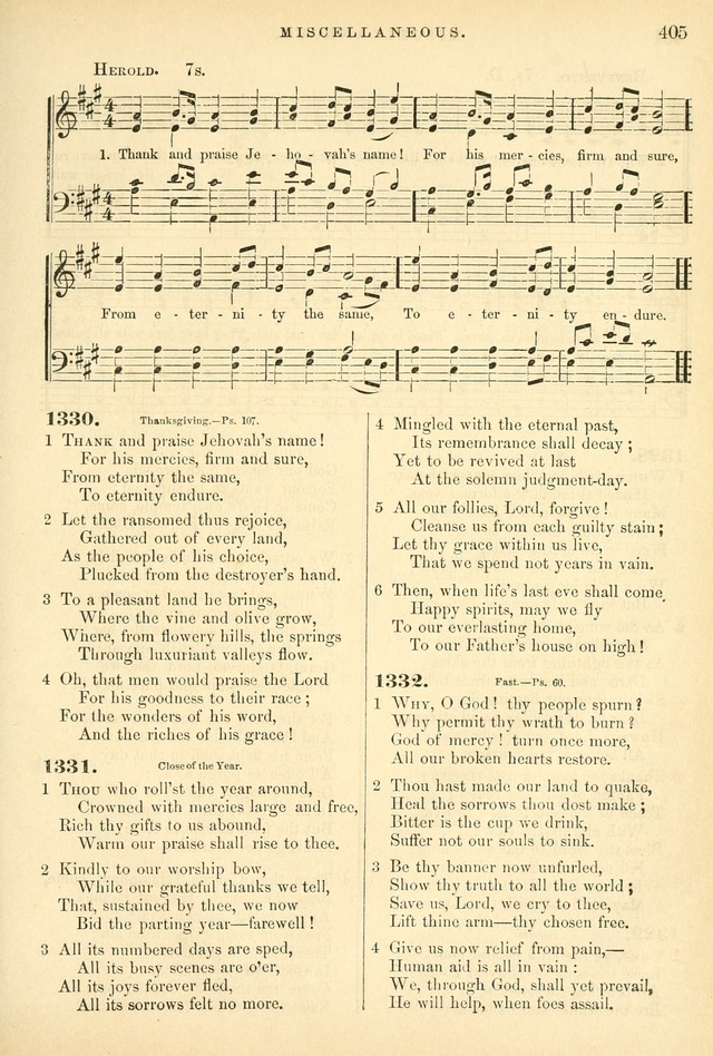 Songs for the Sanctuary: or hymns and tunes for Christian worship page 405