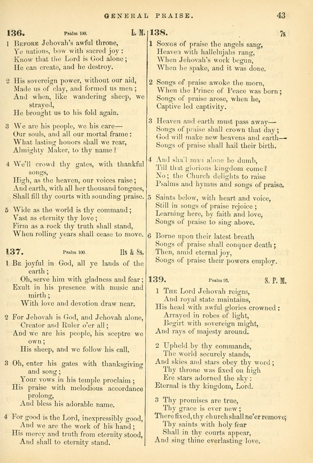 Songs for the Sanctuary: or hymns and tunes for Christian worship page 43