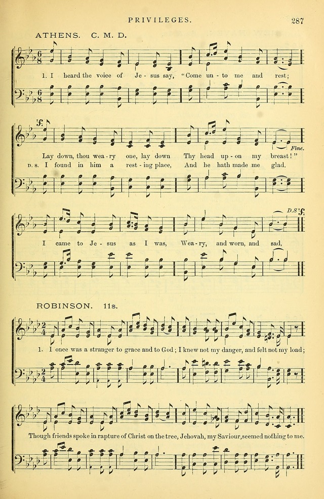 Songs for the Sanctuary: or hymns and tunes for Christian Worship page 288