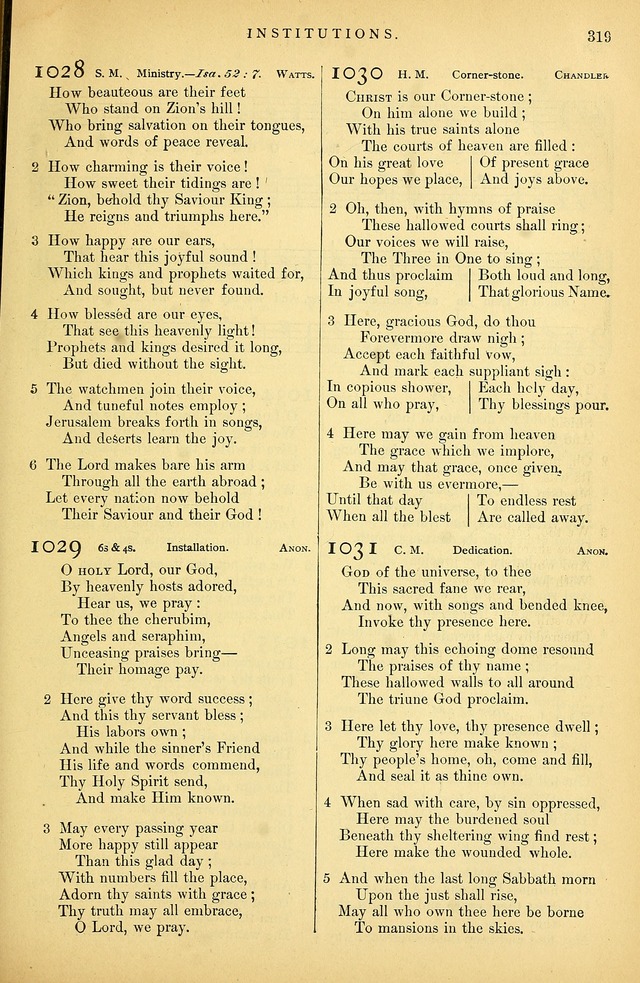 Songs for the Sanctuary: or hymns and tunes for Christian Worship page 320