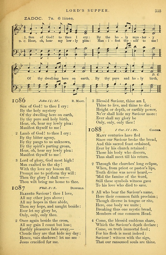 Songs for the Sanctuary: or hymns and tunes for Christian Worship page 336