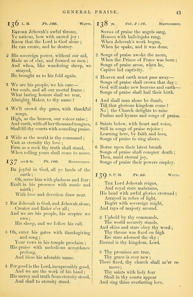 Songs for the Sanctuary: or hymns and tunes for Christian Worship page 44