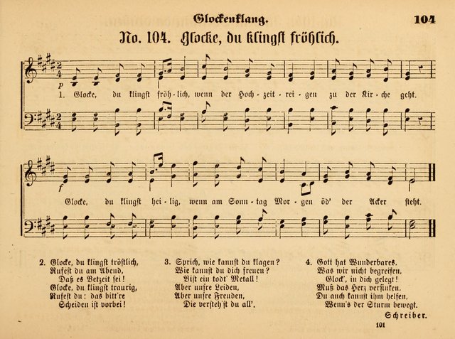 Sonntags-Schul-Harfe: Sammlung drei-und vierstimmiger Lieder, Chörale und Responsorien ... page 110