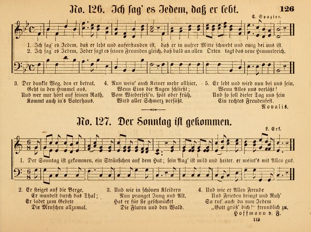 Sonntags-Schul-Harfe: Sammlung drei-und vierstimmiger Lieder, Chörale und Responsorien ... page 128