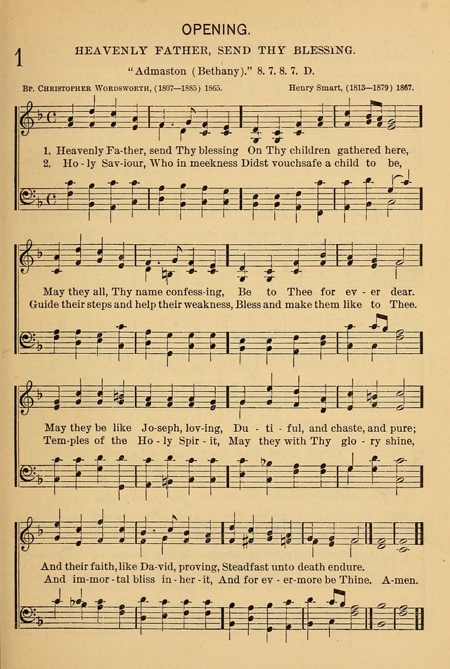 The Sunday School Hymnal: with offices of devotion page 1