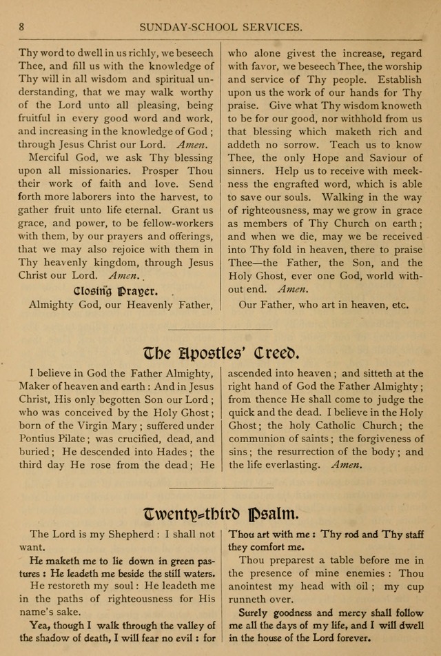 The Sunday School Hymnal: with offices of devotion page xii