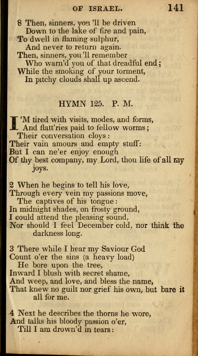 The Sweet Singer of Israel: a collection of hymns and spiritual  songs, usually sung at camp, prayer, and social meetings, and revivals of religion (New ed. much enlarged) page 141