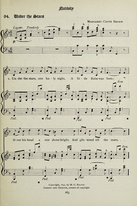 Services and Songs: for use in the Junior Department of the Church School page 163