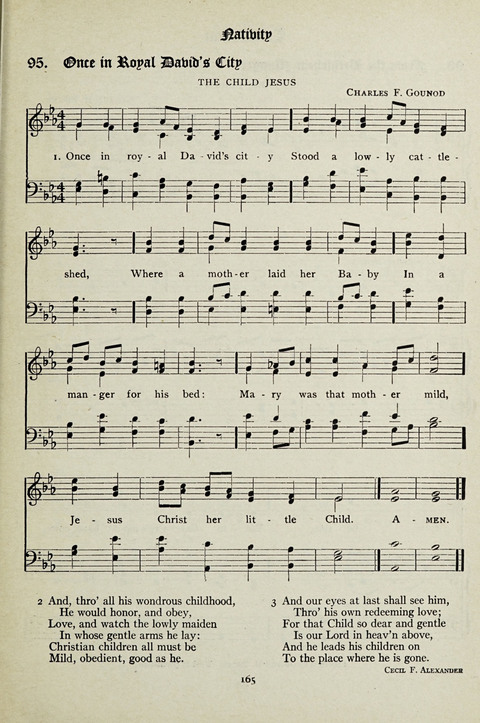 Services and Songs: for use in the Junior Department of the Church School page 165