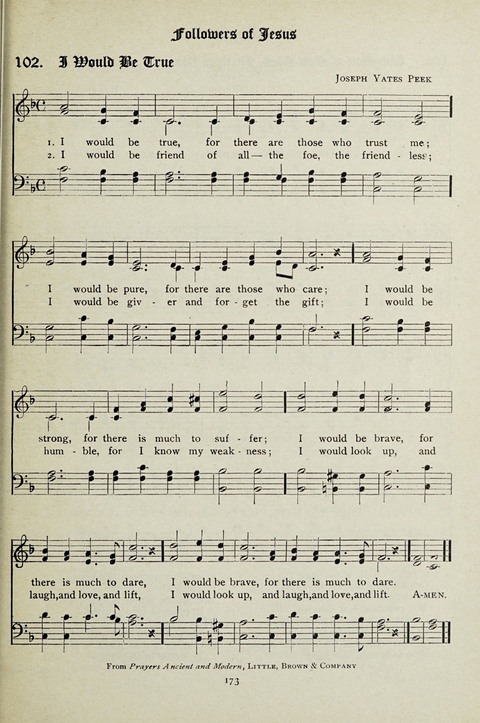 Services and Songs: for use in the Junior Department of the Church School page 173