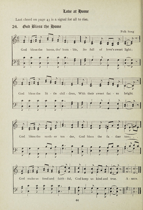Services and Songs: for use in the Junior Department of the Church School page 44