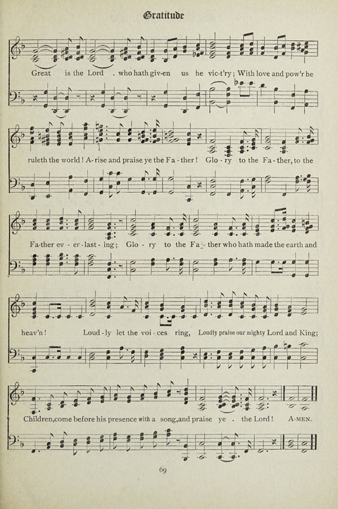 Services and Songs: for use in the Junior Department of the Church School page 69