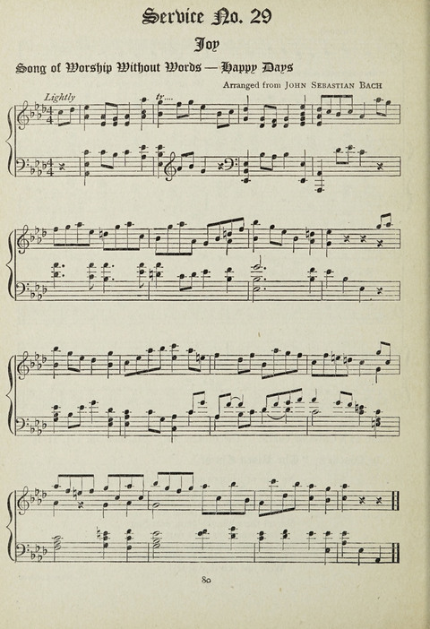 Services and Songs: for use in the Junior Department of the Church School page 80