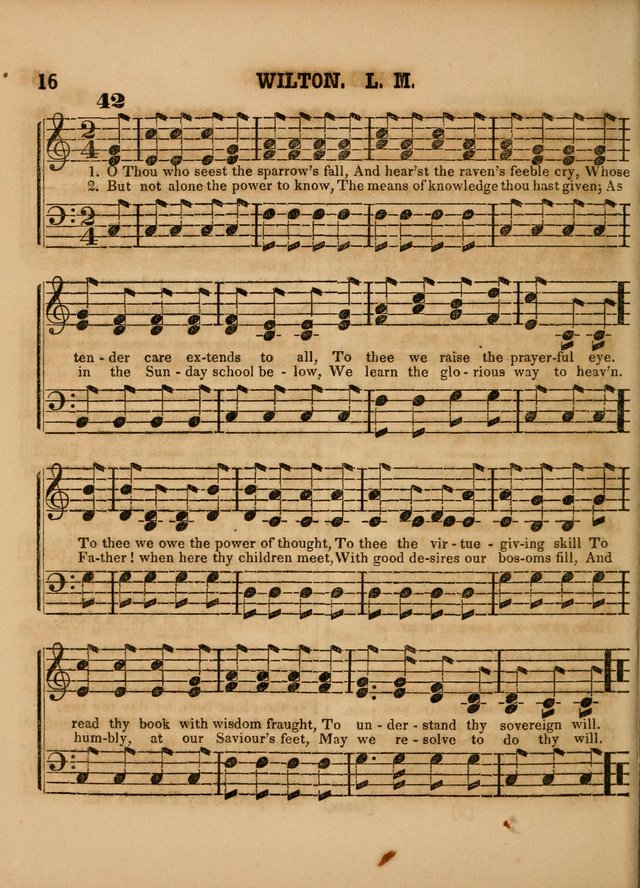 The Sabbath School Lute: a selection of hymns and appropriate melodies, adapted to the wants of Sabbath schools, families and social meetings page 16