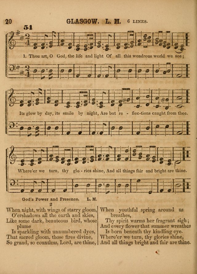 The Sabbath School Lute: a selection of hymns and appropriate melodies, adapted to the wants of Sabbath schools, families and social meetings page 20