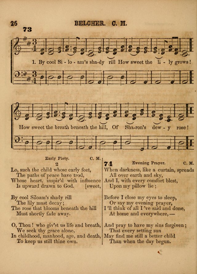 The Sabbath School Lute: a selection of hymns and appropriate melodies, adapted to the wants of Sabbath schools, families and social meetings page 26