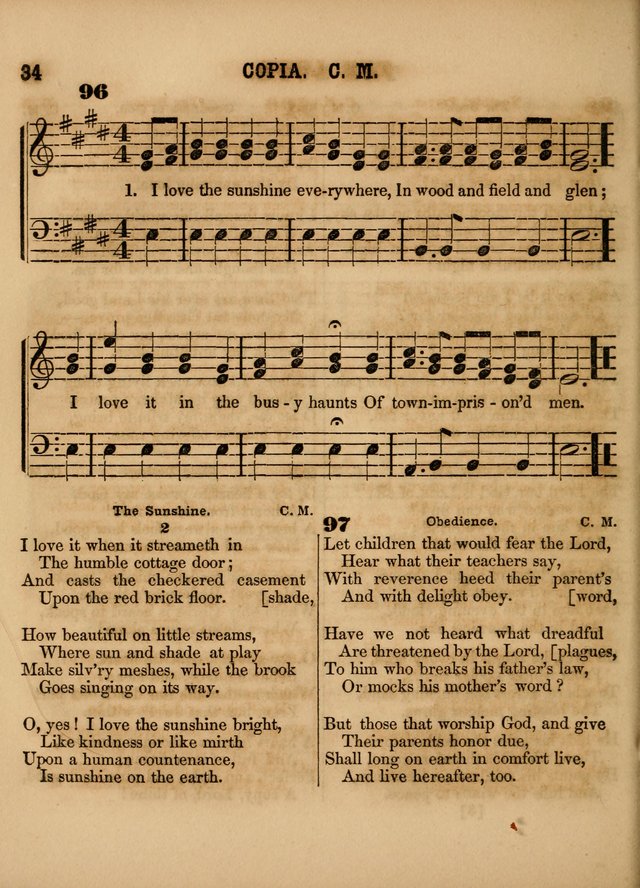 The Sabbath School Lute: a selection of hymns and appropriate melodies, adapted to the wants of Sabbath schools, families and social meetings page 34